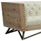 Armen Living Regis Cream Sofa With Pine Frame And Gunmetal Legs LCRE3CR - alternate 2